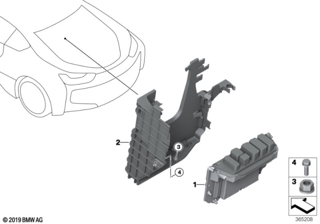 2019 BMW i8 Engine Control Module Diagram for 12149896204