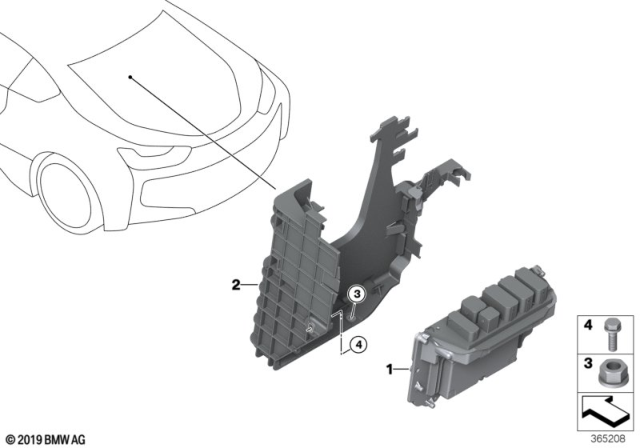 2015 BMW i8 Basic Control Unit DME Diagram