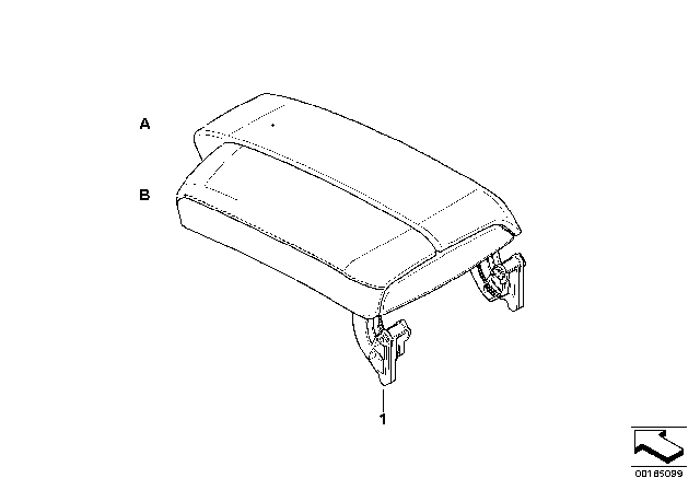 2010 BMW M3 Individual Armrest Diagram 1