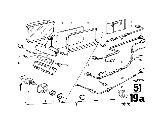 1974 BMW Bavaria Grub Screw Diagram for 51161845083