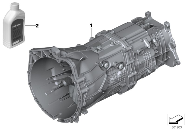 2016 BMW 320i xDrive Manual Gearbox GS6X45BZ Diagram