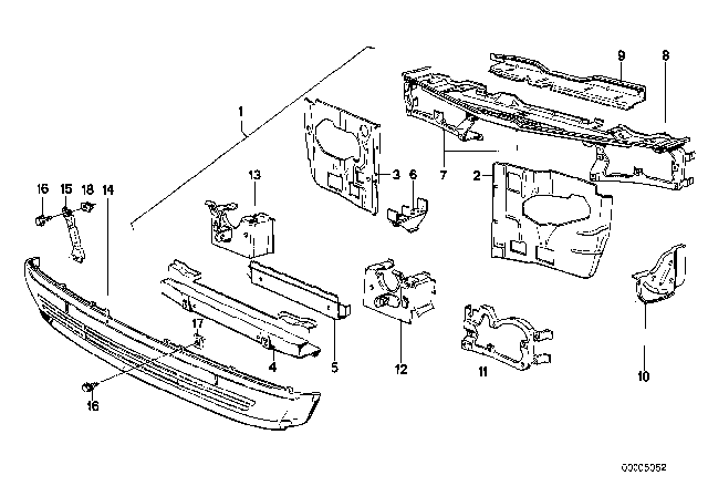 1979 BMW 320i Support Diagram for 41111863004