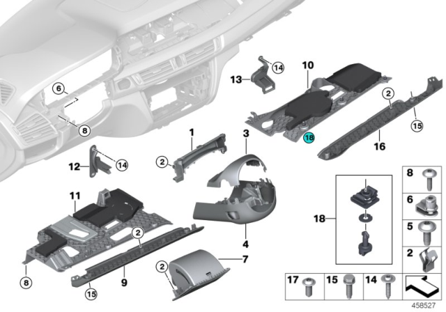 2015 BMW X5 Folding Box, Driver'S Side Diagram for 51459288816