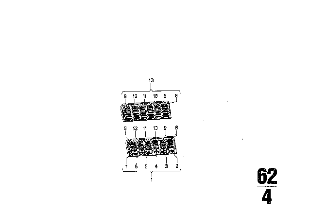 1969 BMW 2800 Instruments Combination - Single Components Diagram 1