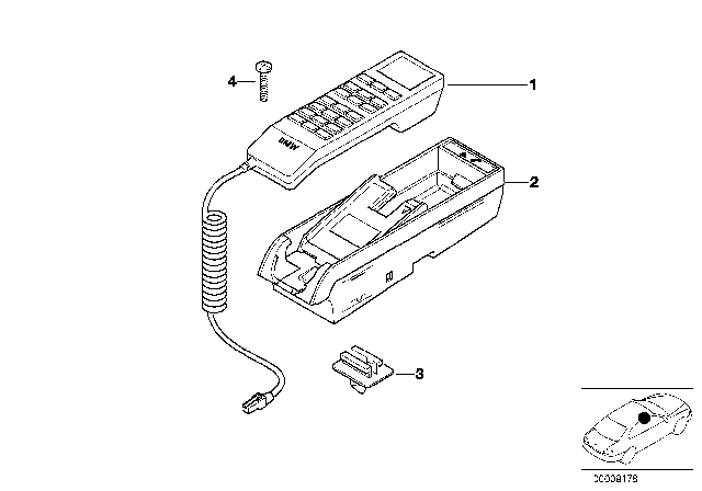 1999 BMW 750iL Single Parts, SA 629, Centre Console Diagram 1