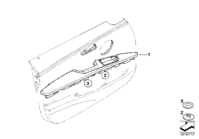 2007 BMW 328i Armrest, Door Trim, Front Diagram