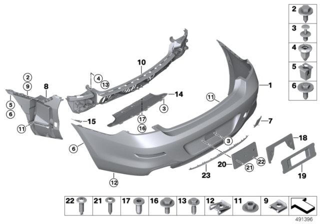 2016 BMW 650i xDrive Trim Panel, Rear Diagram