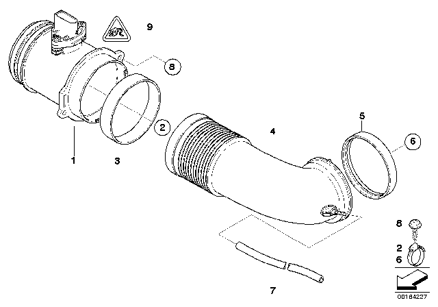 2004 BMW 745i Hot-Film Air Mass Meter Diagram