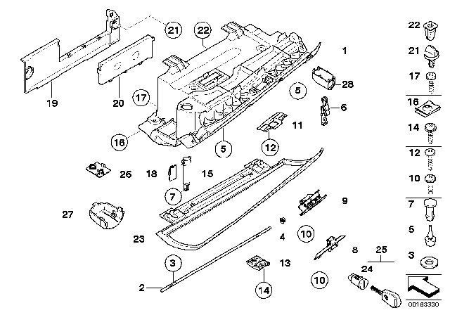 2009 BMW M5 Glove Box Diagram