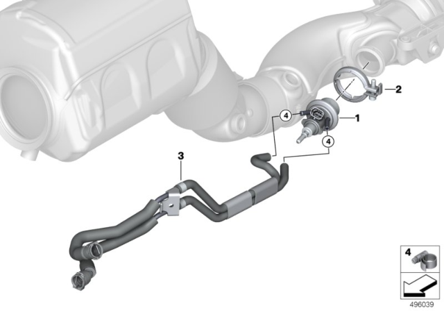 2015 BMW X5 SCR Metering Module / Add-On Parts Diagram