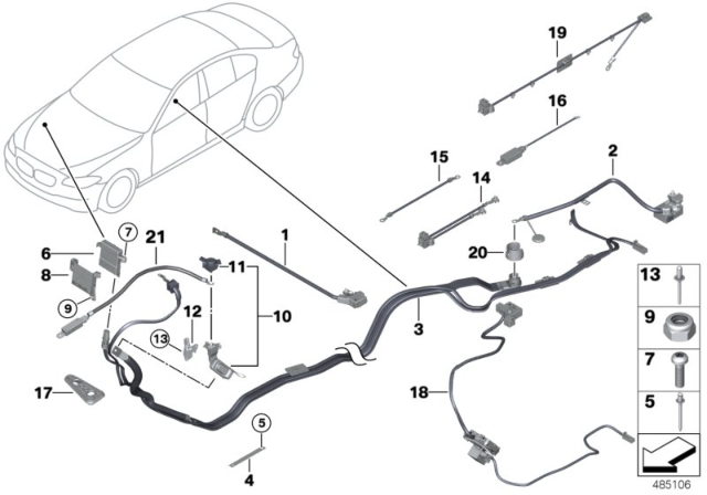 2012 BMW 640i Battery Cable Diagram