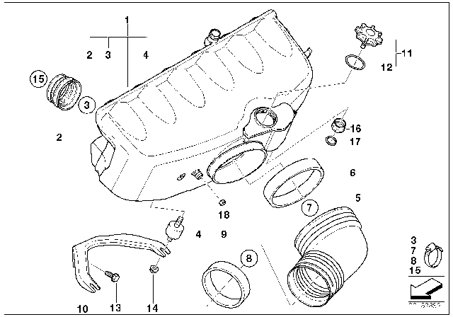 2001 BMW M3 Intake Manifold System Diagram