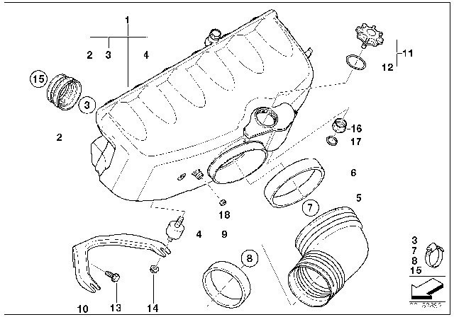 2001 BMW Z3 M Intake Manifold System Diagram