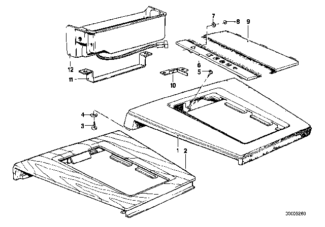 1985 BMW 735i Cover Diagram for 51161849623