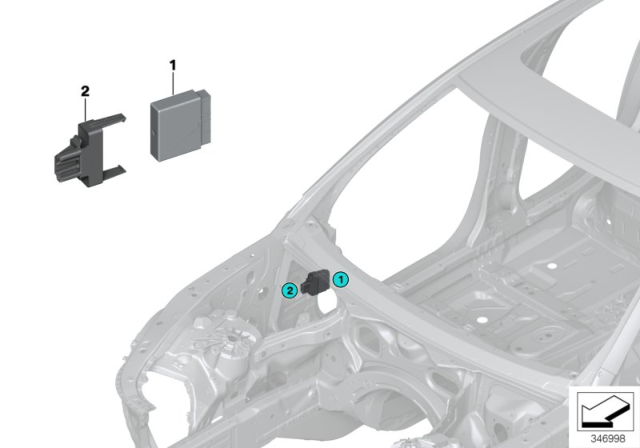 2016 BMW 535d Control Unit, Park Distance Control Diagram