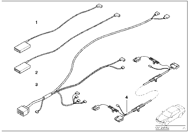 2006 BMW M3 Wiring Harnesses, Folding Top And Hardtop Diagram