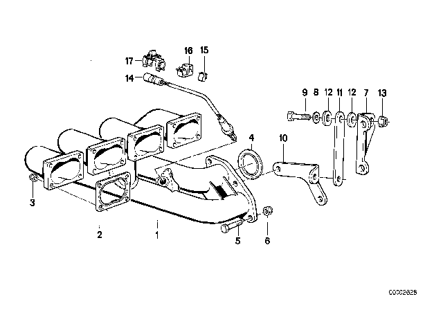 1991 BMW M3 Holder Diagram for 18201309041