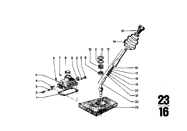 1970 BMW 2800 O-Ring Diagram for 23411666132