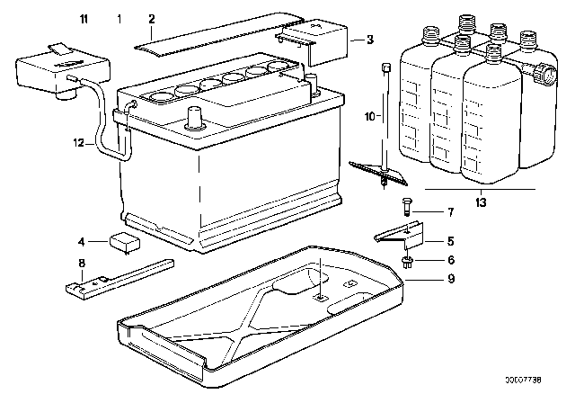 1987 BMW 325is Battery Diagram 1