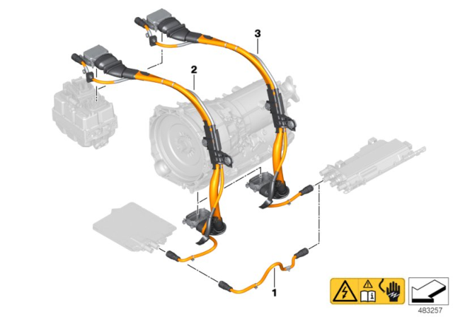 2020 BMW 530e xDrive Vehicle Wiring Harness Induct. Charging Diagram