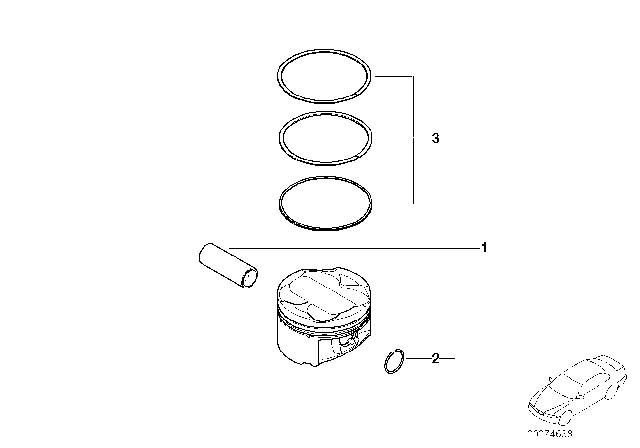 2003 BMW M3 Crankshaft - Pistons Diagram