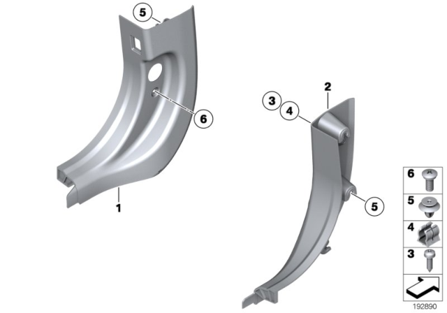 2010 BMW 535i GT Lateral Trim Panel, Bottom Front Left Diagram for 51439167367