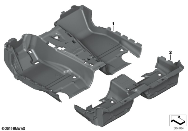 2020 BMW 840i xDrive Gran Coupe Individual Floor Covering Diagram