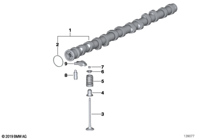 2009 BMW 328i xDrive Valve Timing Gear, Camshaft Diagram 2