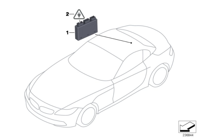 2014 BMW Z4 Park Distance Control (PDC) Diagram