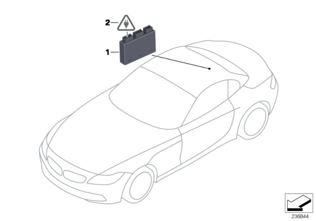 2012 BMW Z4 Park Distance Control (PDC) Diagram