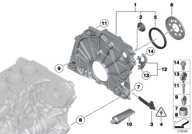 2015 BMW X5 Timing Case Cover Diagram for 11148591633