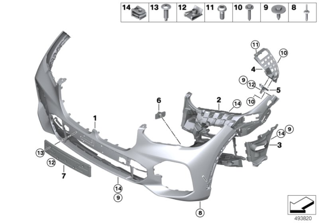 2020 BMW X5 Mount For Pma Sensor, Right Diagram for 51118069242