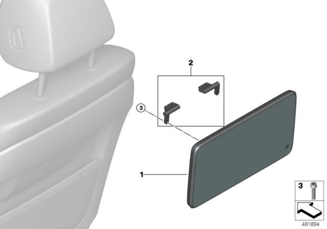 2019 BMW X5 Rear Compartment Monitor Diagram