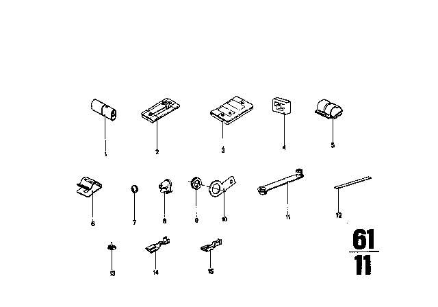 1968 BMW 1602 Various Plug Terminals Diagram