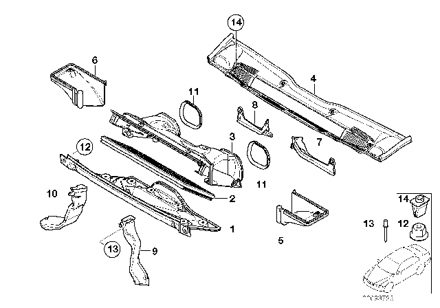 2002 BMW X5 Cabin Air Filter Diagram for 64318409043