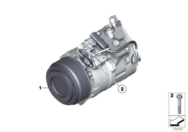 2011 BMW 528i Air Conditioning Compressor Diagram for 64529165808