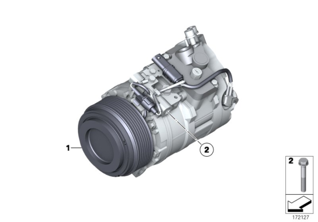 2010 BMW 528i Rp Air Conditioning Compressor Diagram