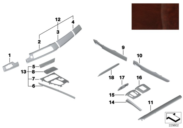 2015 BMW 750i xDrive Covering Ashtray Diagram for 51167976906