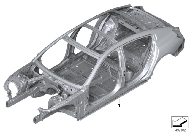 2020 BMW 840i Gran Coupe Body Skeleton Diagram