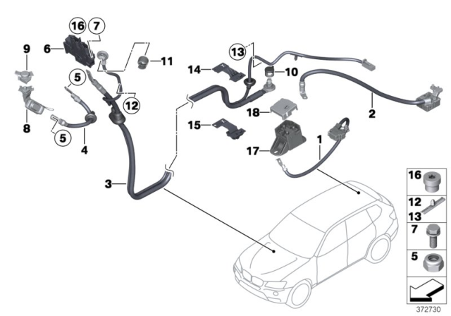 2017 BMW X4 Cable Holder Diagram for 61136943977