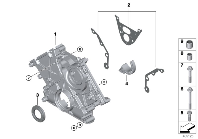 2020 BMW M8 Timing Case Diagram