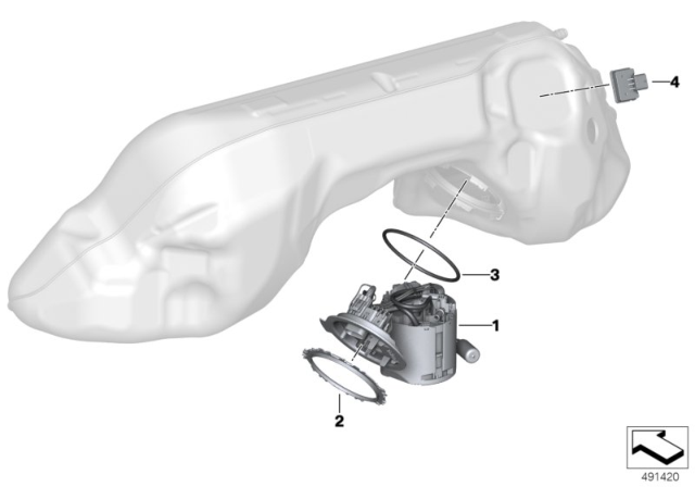 2020 BMW Z4 Fuel Pump And Fuel Level Sensor Diagram