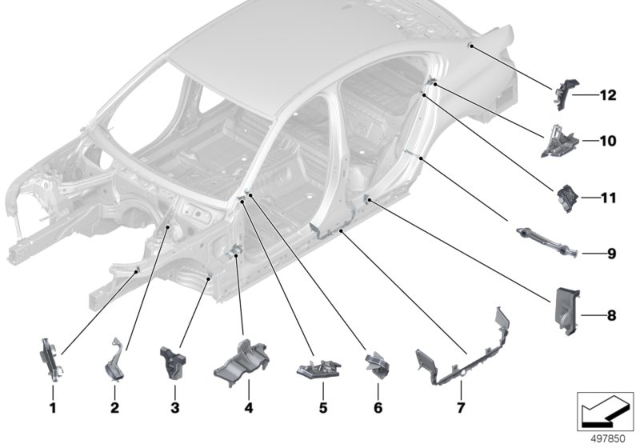 2020 BMW 330i Cavity Sealings Diagram