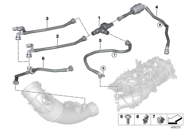 2020 BMW 530i Fuel Tank Breather Valve Diagram