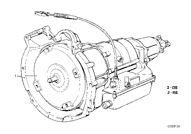 1981 BMW 528i Automatic Transmission Diagram 1