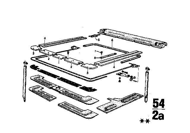 1976 BMW 2002 Sliding Roof Diagram 2