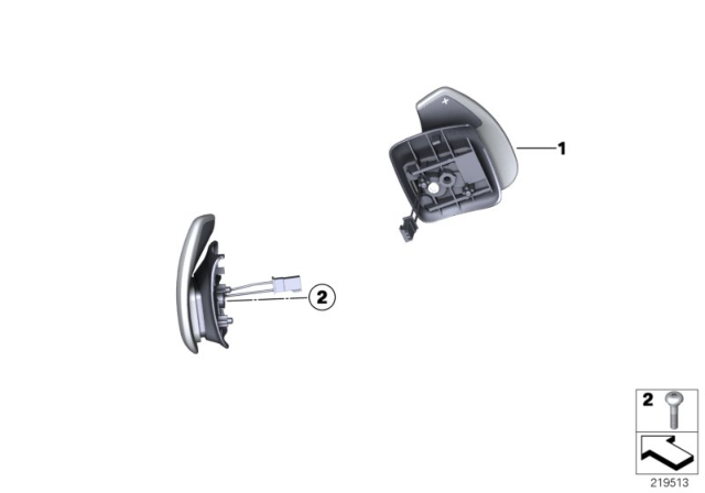 2010 BMW 328i xDrive Shift Paddles Diagram