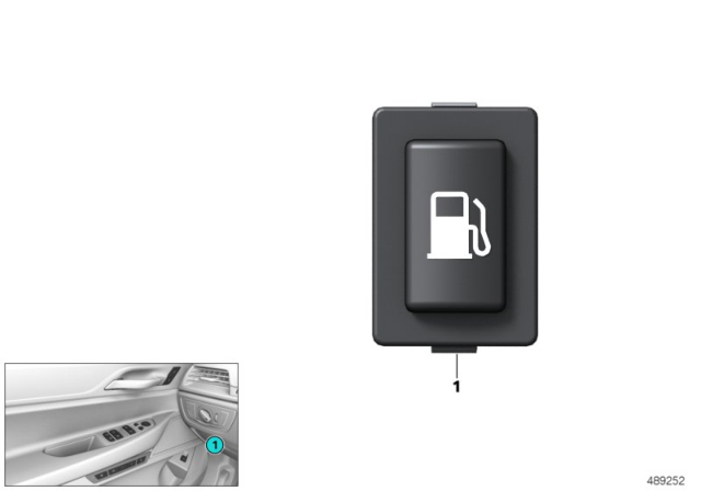 2020 BMW 745e xDrive Switch, Tank Release Diagram