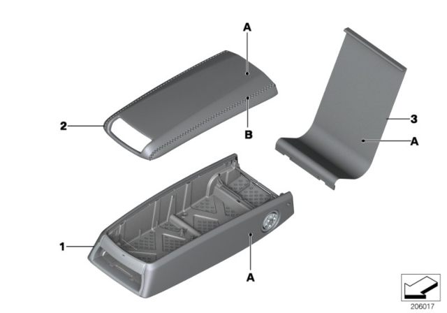 2013 BMW 750Li xDrive Individual Armrest Diagram 1