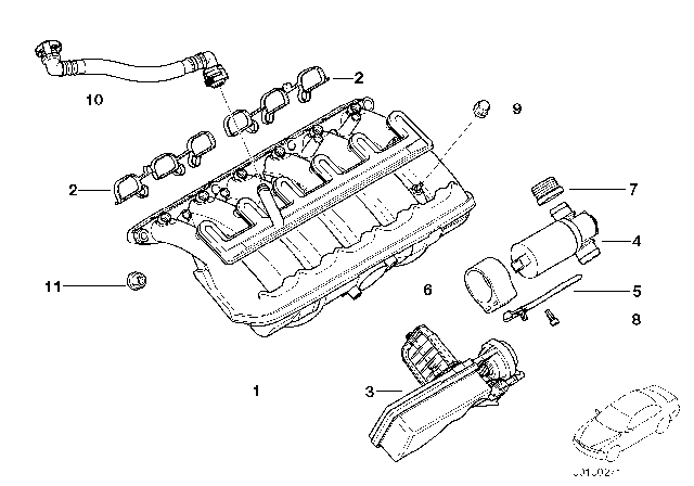 2003 BMW 325i Profile-Gasket Diagram for 11617518036